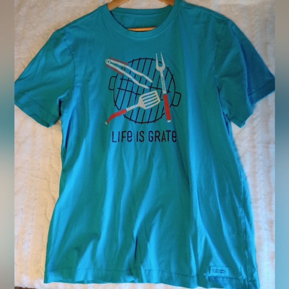 Life Is Good "Life Is Grate" T-Shirt Size Medium - Picture 2 of 9